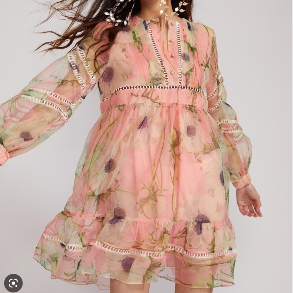 CYNTHIA ROWLEY Cynthia Rowley Poppy organza smock dress